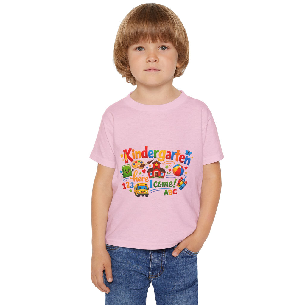 Kindergarten Here I Come Toddler T-Shirt — Back to School Cute Kids Tee