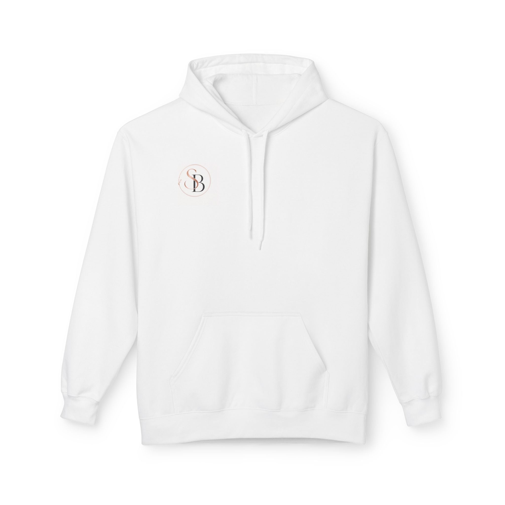 Monogram SB Minimal Logo Hoodie – Elegant Rose Gold Initials Pullover