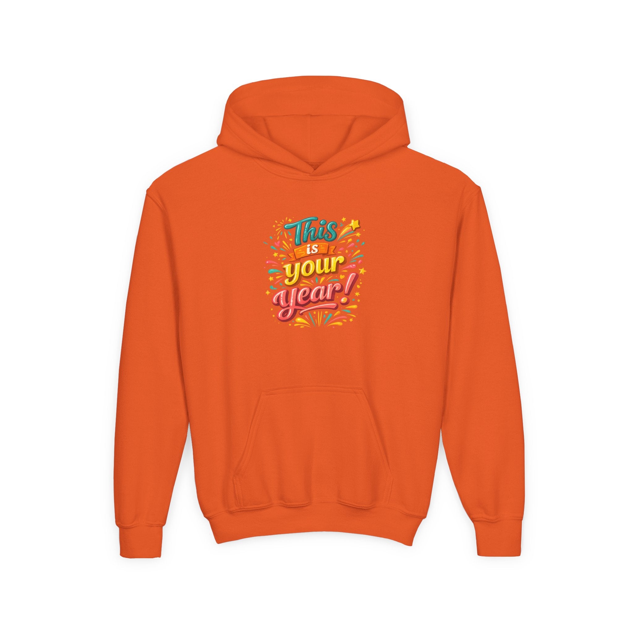 Youth Hoodie - "This Is Your Year" Motivational Graphic Sweatshirt