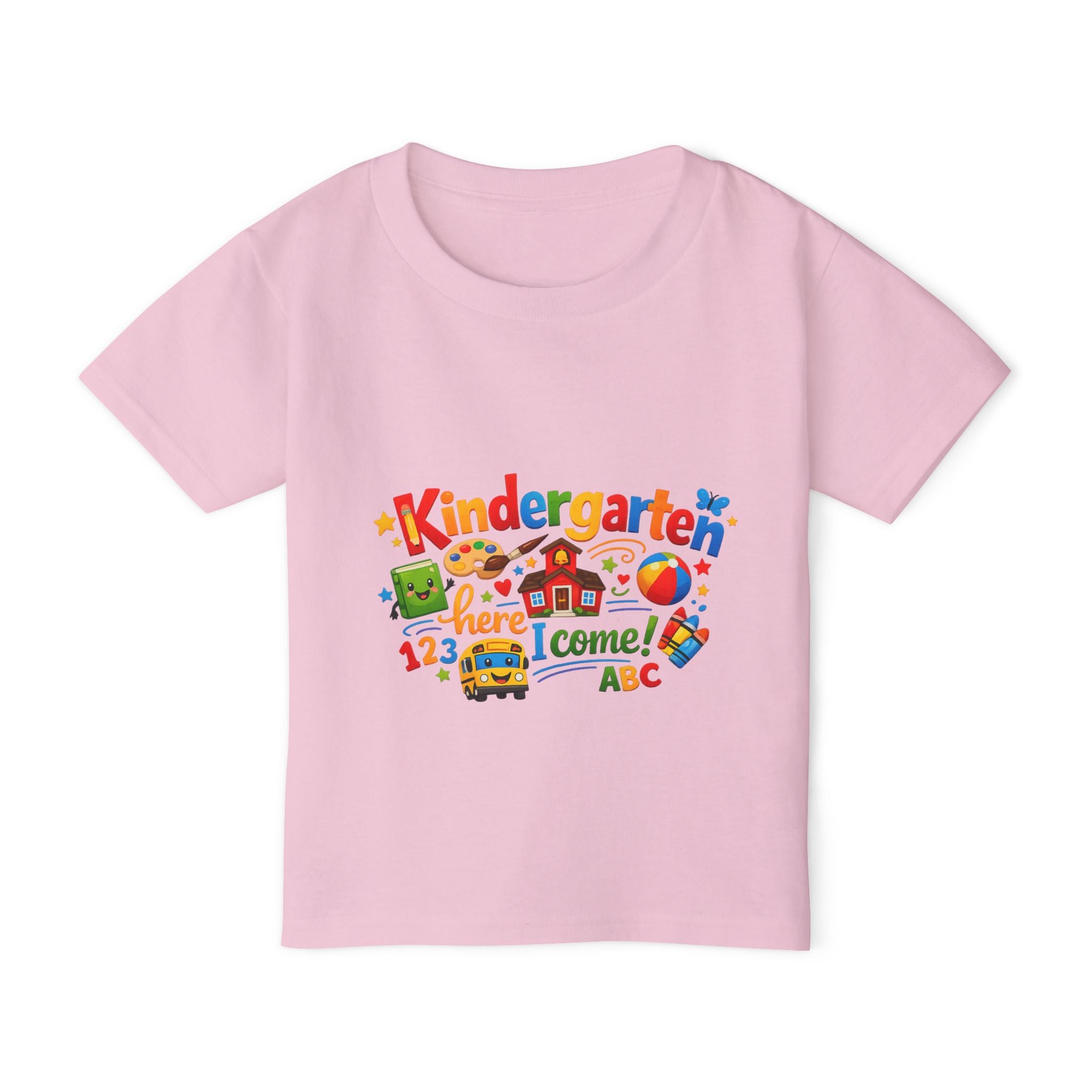 Kindergarten Here I Come Toddler T-Shirt — Back to School Cute Kids Tee