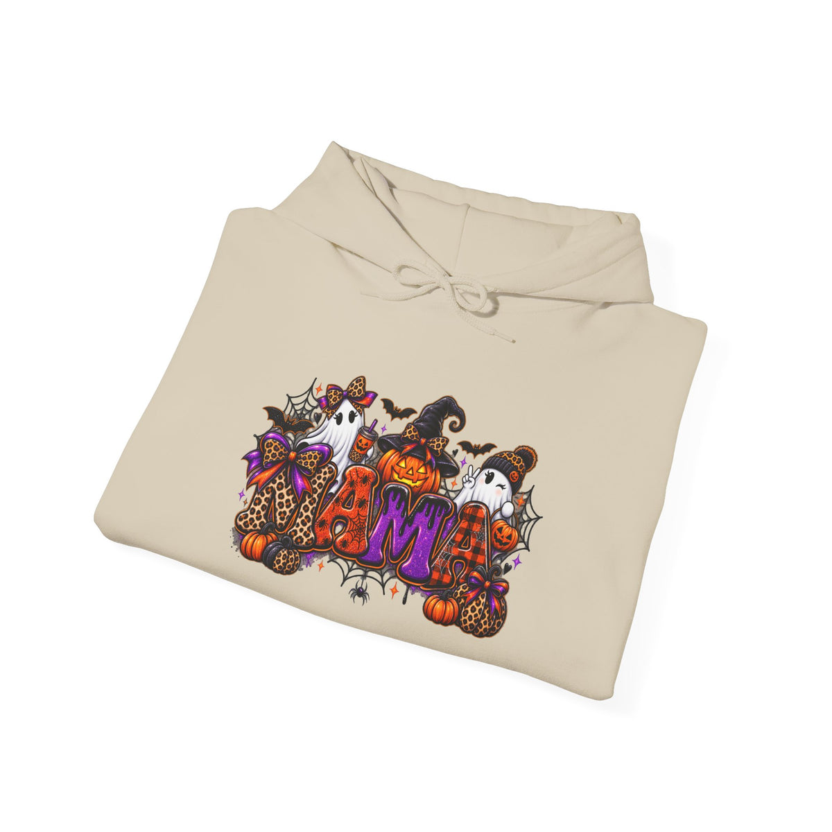 Halloween Mama Hoodie — Cute Spooky Pumpkin & Cat Graphic Sweatshirt (Mama 2026)