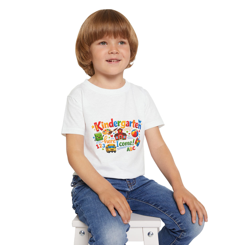 Kindergarten Here I Come Toddler T-Shirt — Back to School Cute Kids Tee
