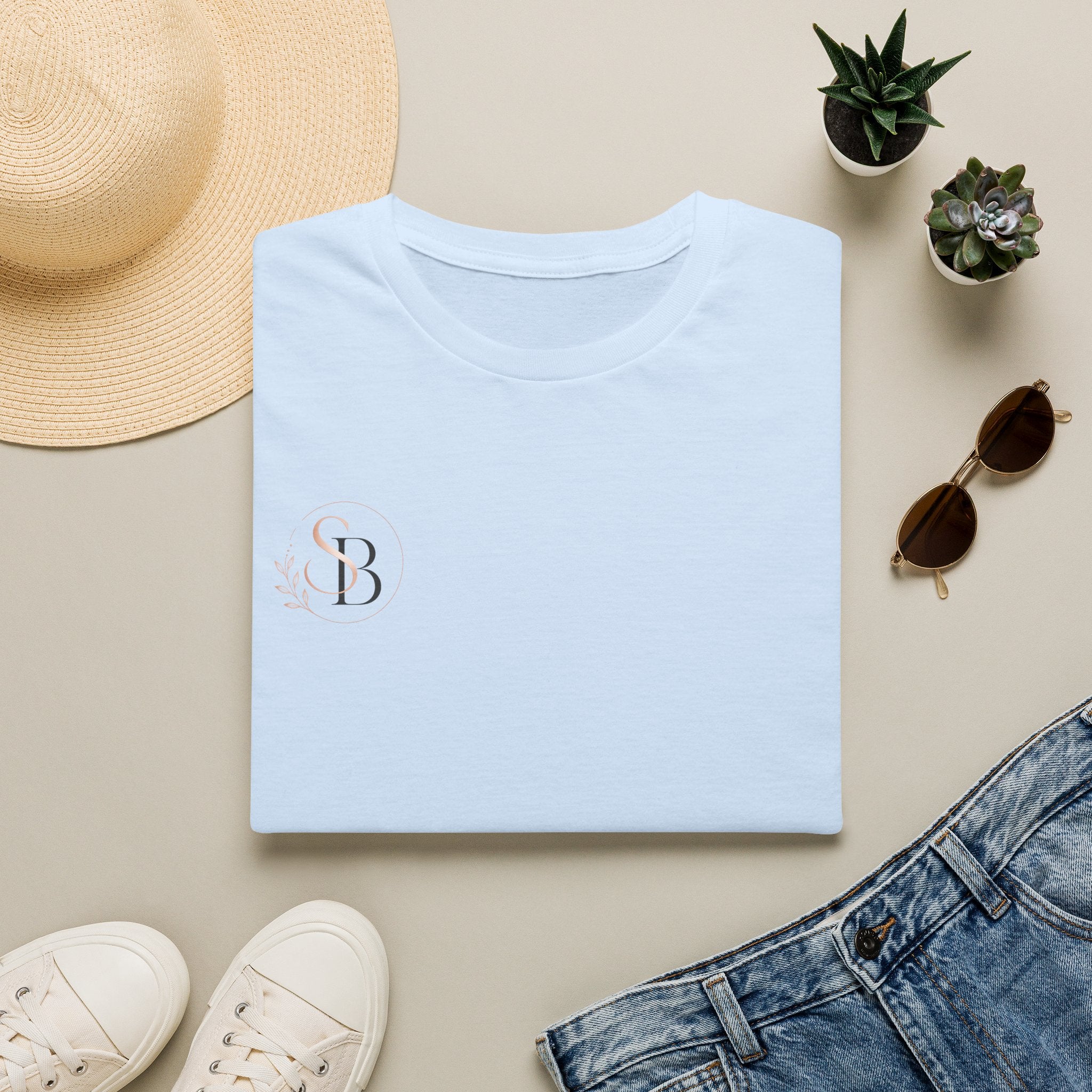 Minimal Monogram T-Shirt — Elegant 'B' Initial Tee
