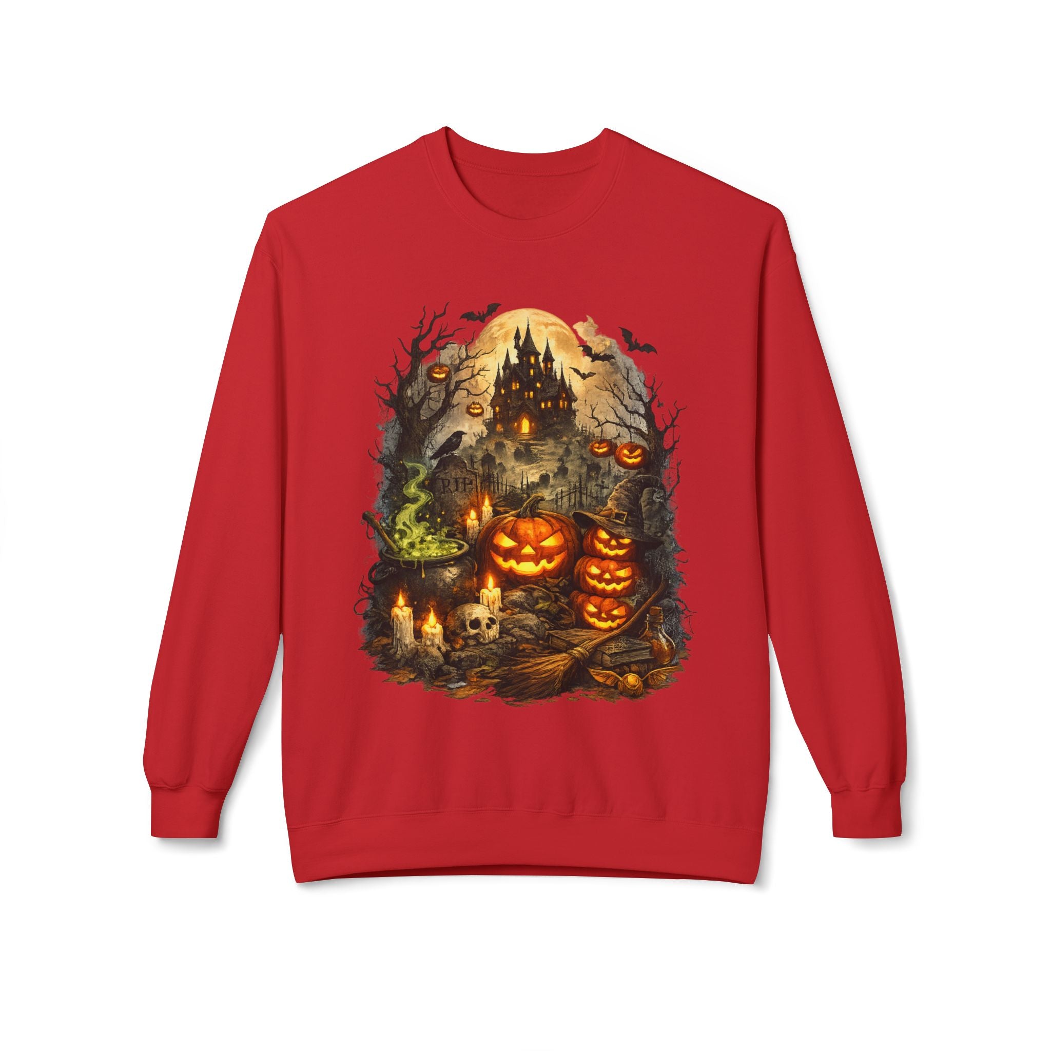 Halloween Haunted Pumpkin Crewneck Sweatshirt