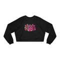 Cropped Pullover - "Girl I Am" Floral Graphic Fleece