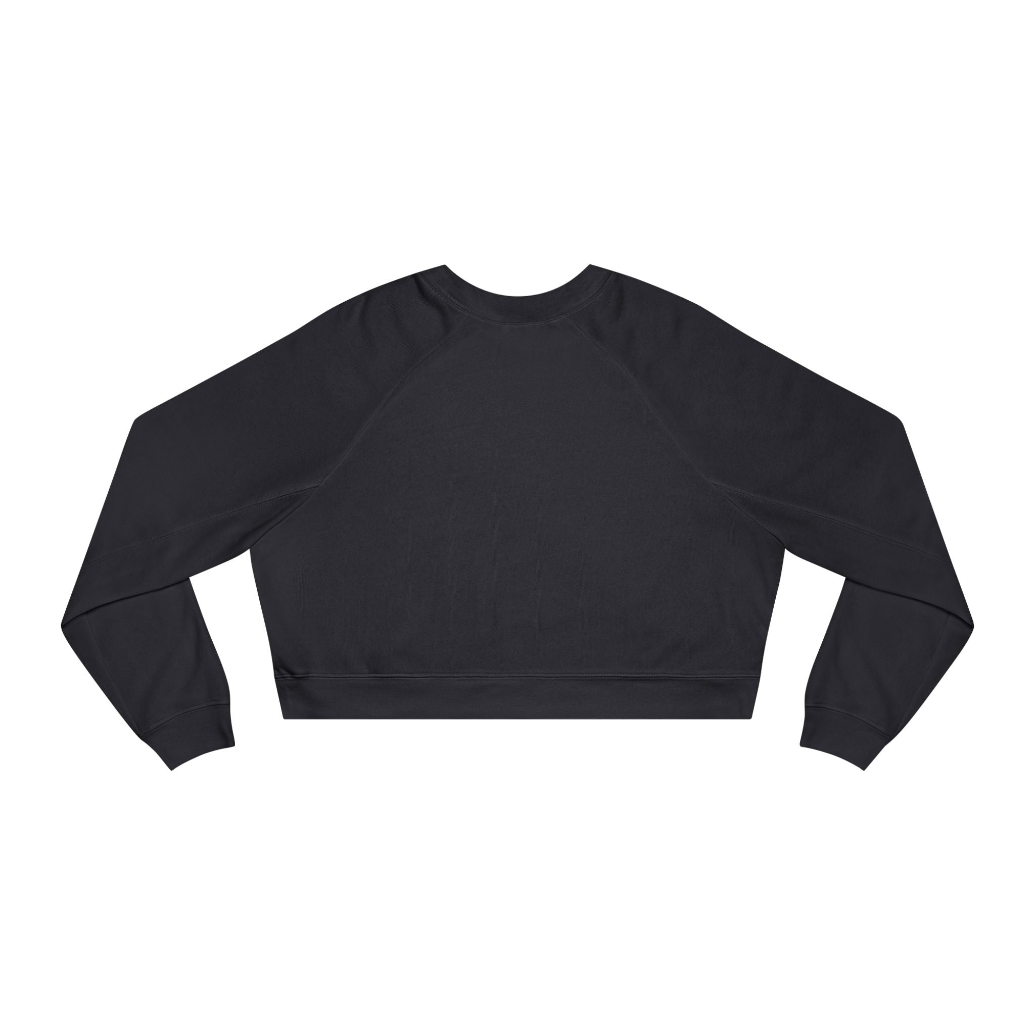 Cropped Pullover - "Girl I Am" Floral Graphic Fleece