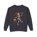 Halloween Dancing Skeleton Sweatshirt — Witch Hat Trick-or-Treat Pumpkin Design