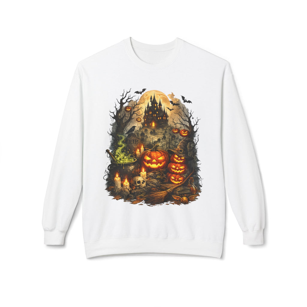 Halloween Haunted Pumpkin Crewneck Sweatshirt