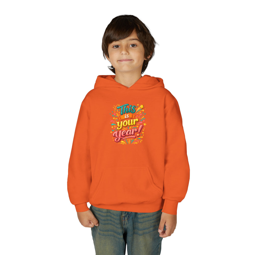 Youth Hoodie - "This Is Your Year" Motivational Graphic Sweatshirt