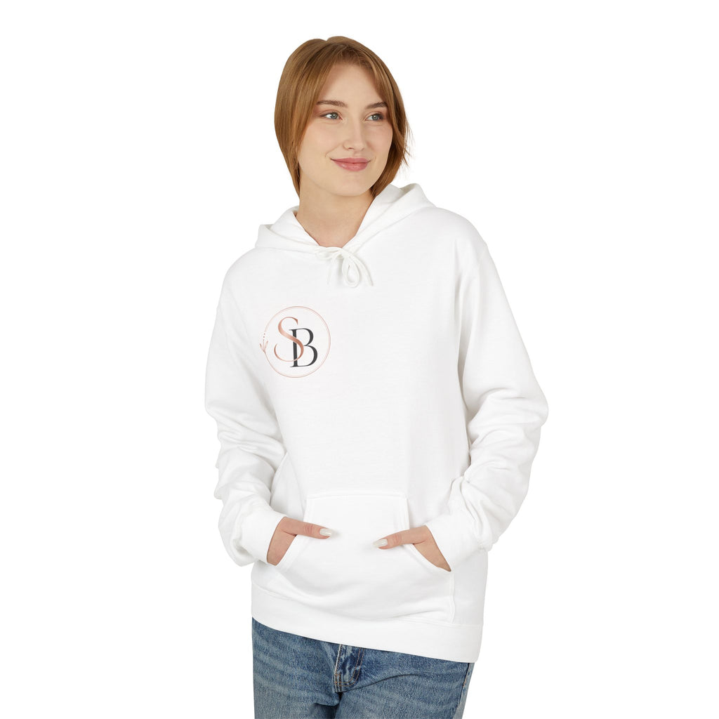 Monogram SB Minimal Logo Hoodie – Elegant Rose Gold Initials Pullover