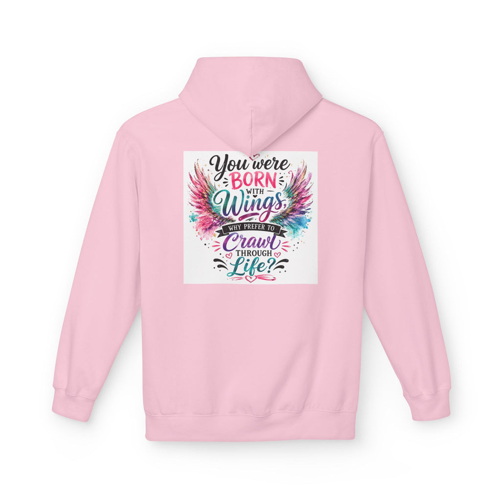 Wings Hoodie — "You Were Born With Wings" Inspirational Pullover