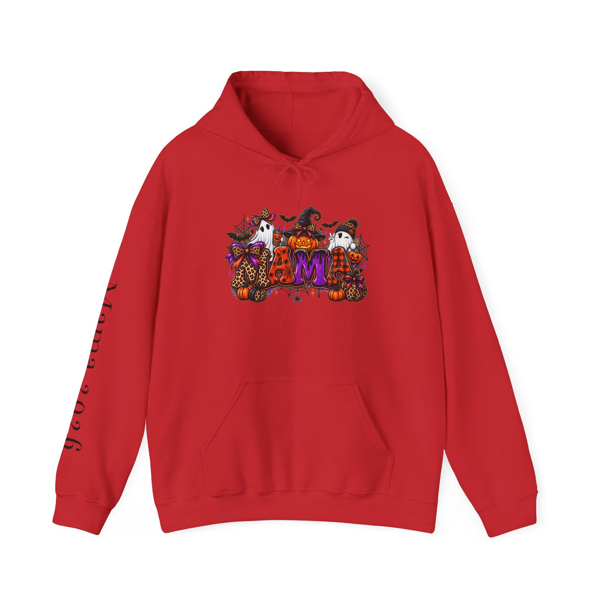 Halloween Mama Hoodie — Cute Spooky Pumpkin & Cat Graphic Sweatshirt (Mama 2026)