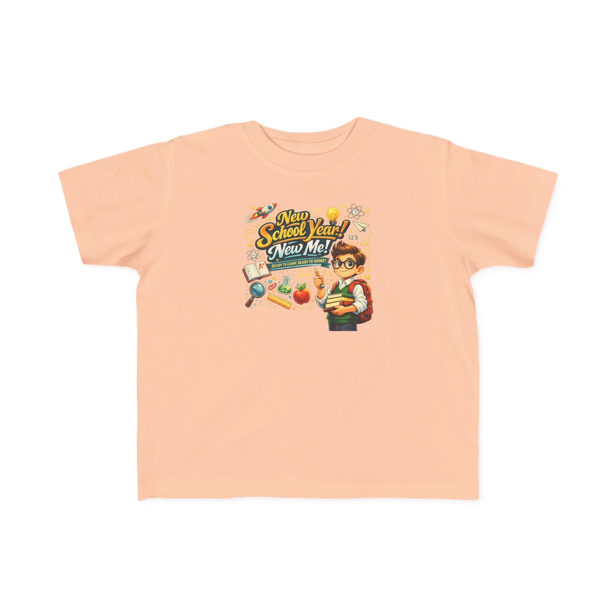 Toddler Tee — "New School Year, New Me" Back-to-School Graphic Shirt