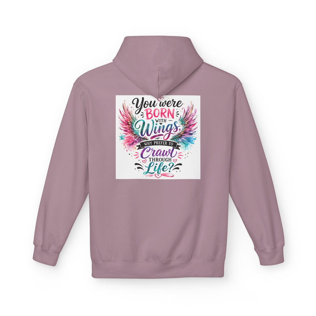Wings Hoodie — "You Were Born With Wings" Inspirational Pullover