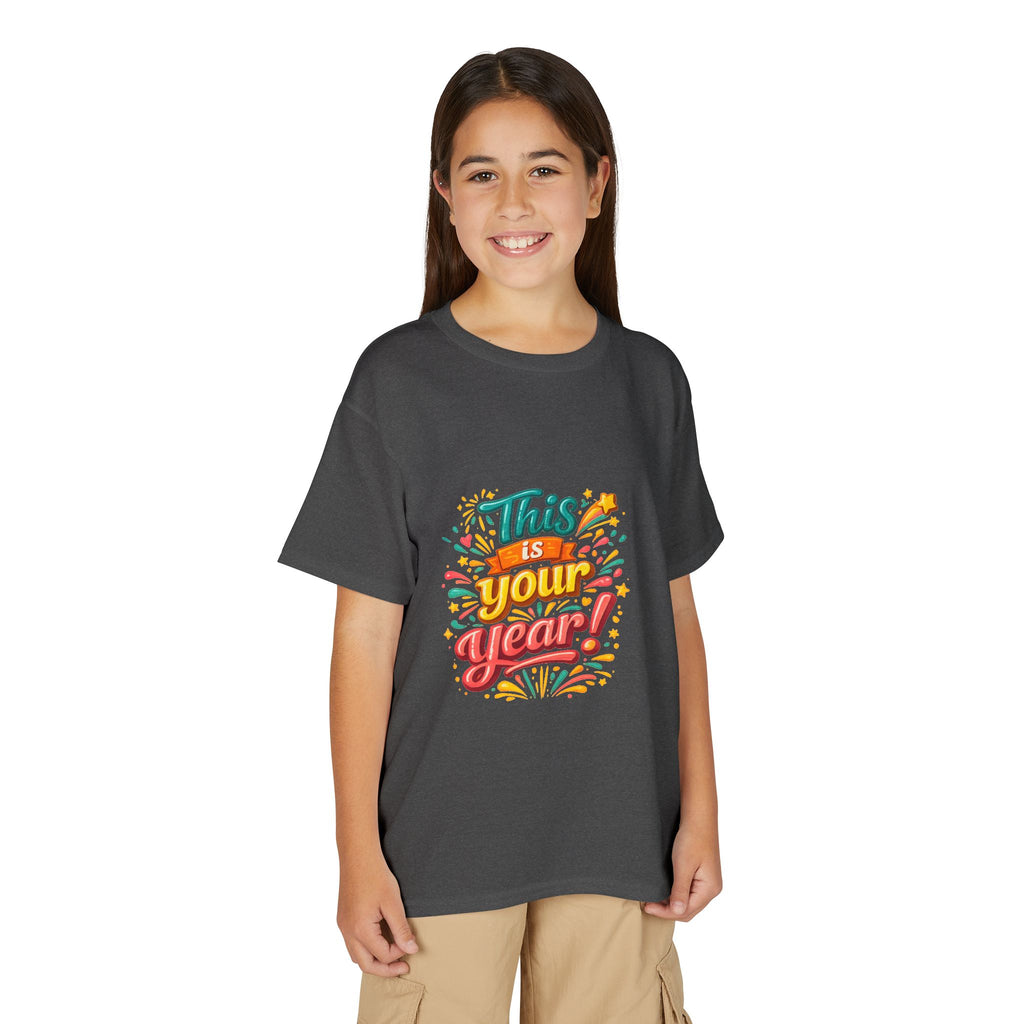 Youth T‑Shirt — "This Is Your Year" Motivational Graphic Tee for Kids