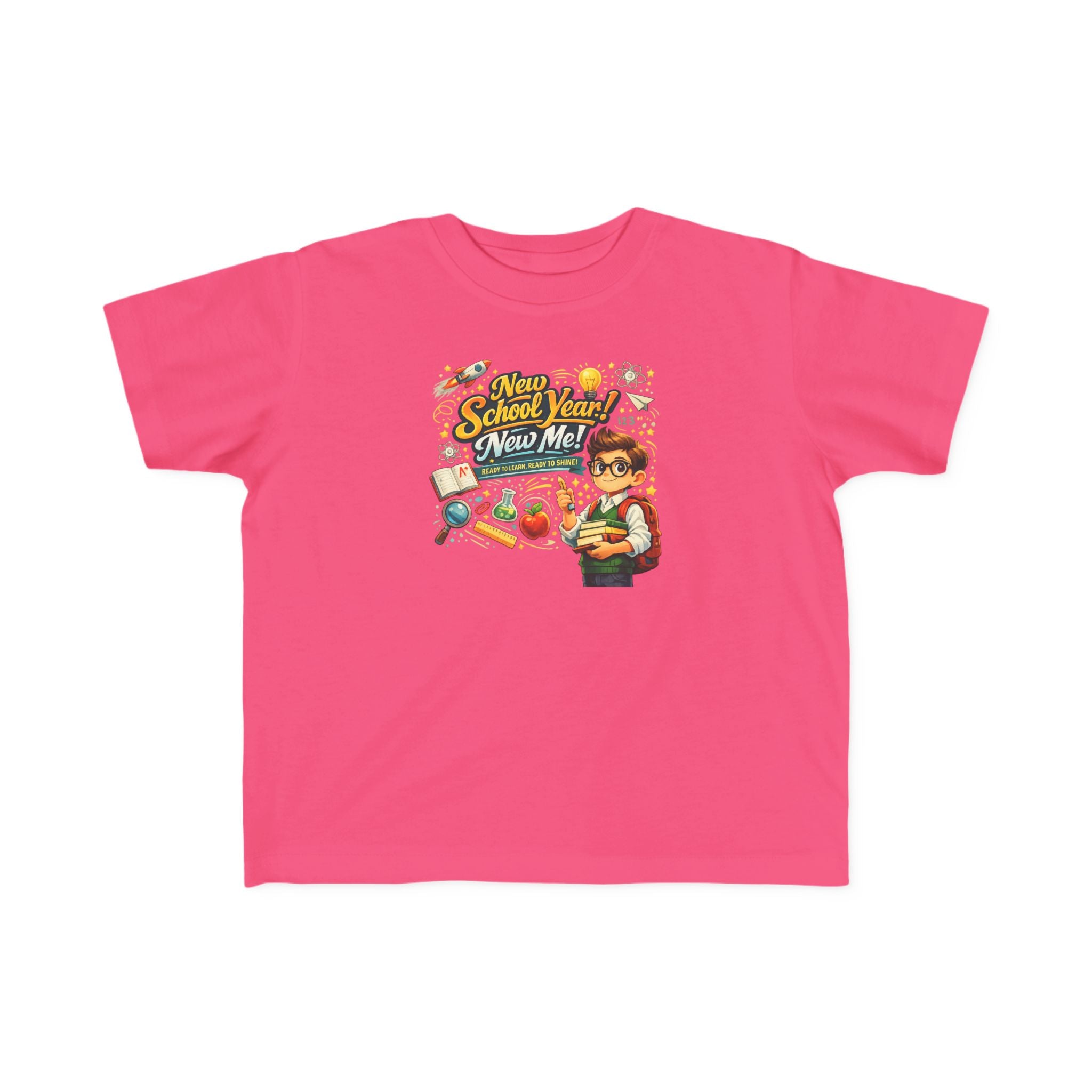 Toddler Tee — "New School Year, New Me" Back-to-School Graphic Shirt