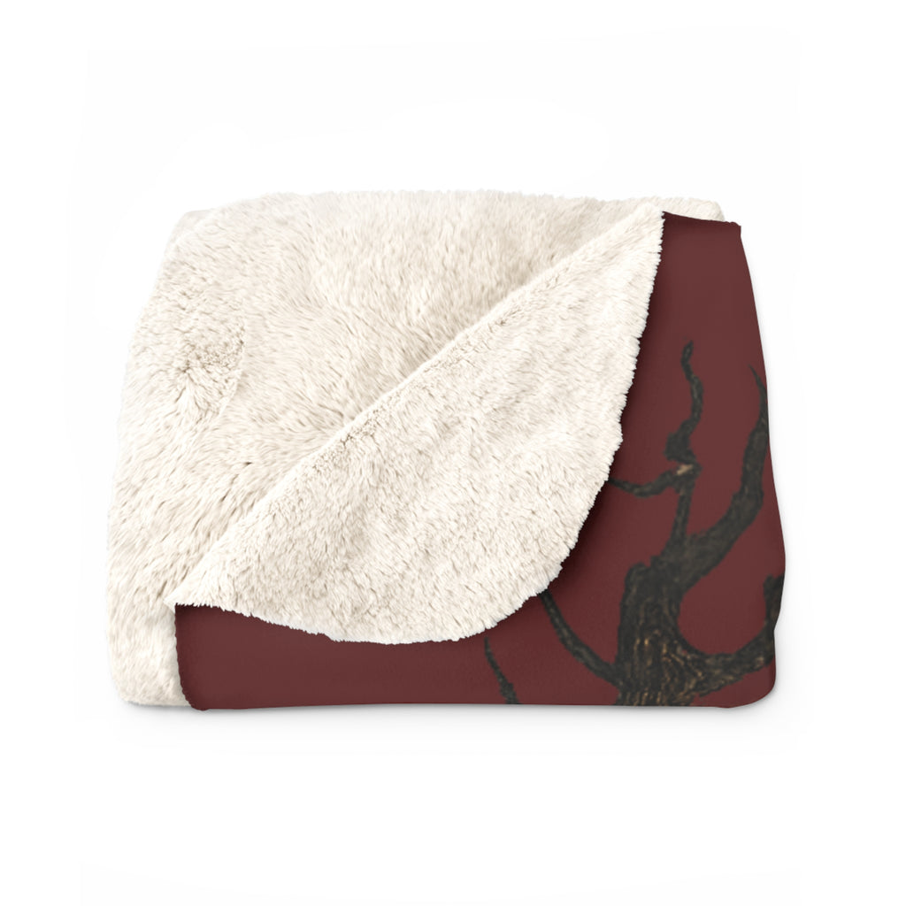 Halloween Sherpa Blanket - Haunted Pumpkin Jack-O'-Lantern Design