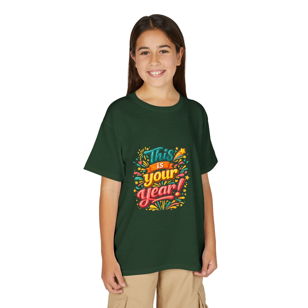 Youth T‑Shirt — "This Is Your Year" Motivational Graphic Tee for Kids