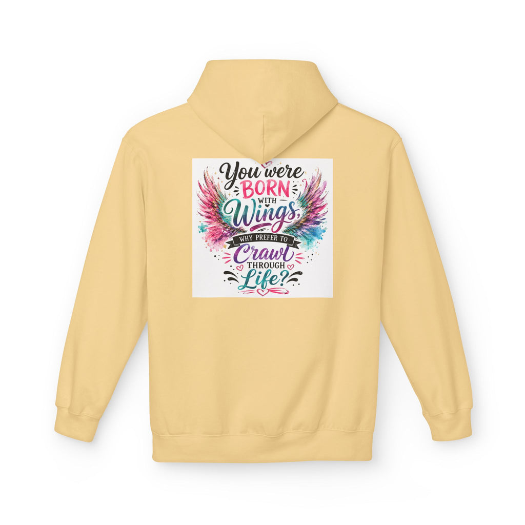 Wings Hoodie — "You Were Born With Wings" Inspirational Pullover