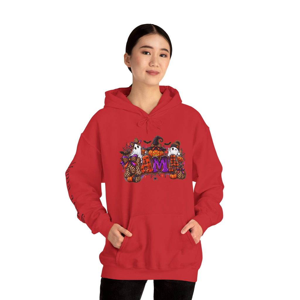 Halloween Mama Hoodie — Cute Spooky Pumpkin & Cat Graphic Sweatshirt (Mama 2026)