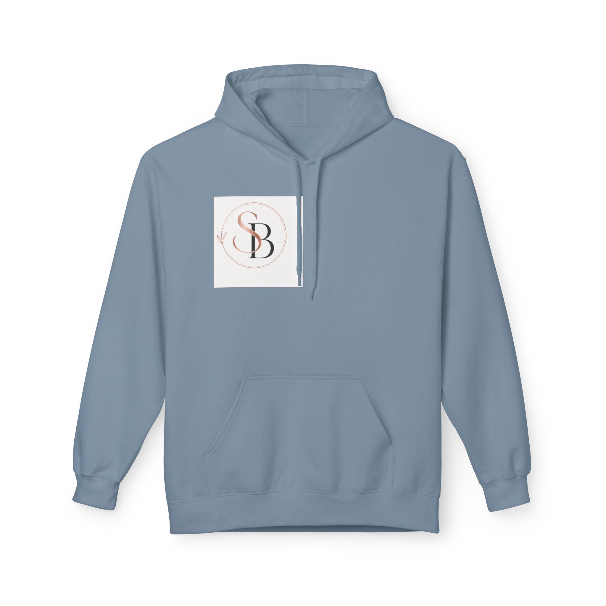 Monogram SB Minimal Logo Hoodie – Elegant Rose Gold Initials Pullover