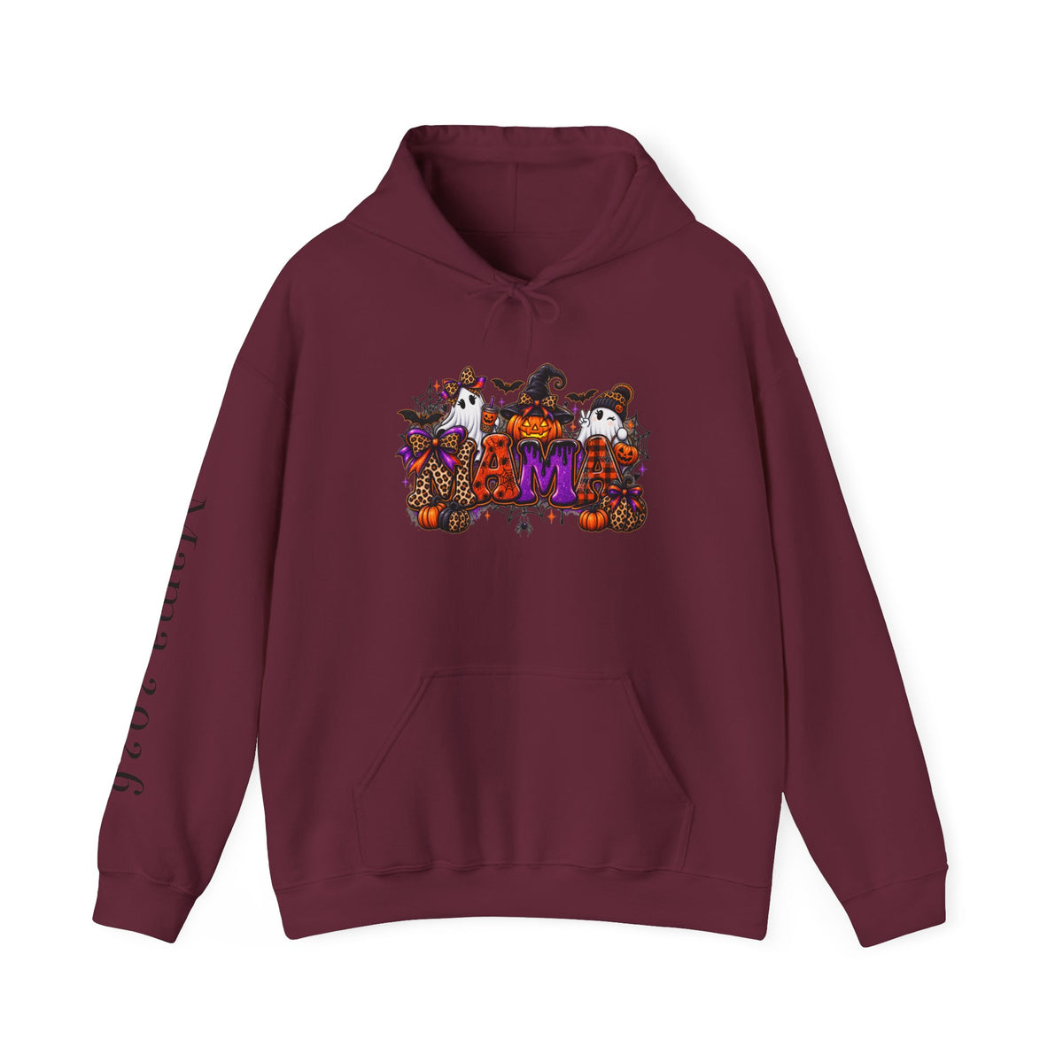 Halloween Mama Hoodie — Cute Spooky Pumpkin & Cat Graphic Sweatshirt (Mama 2026)
