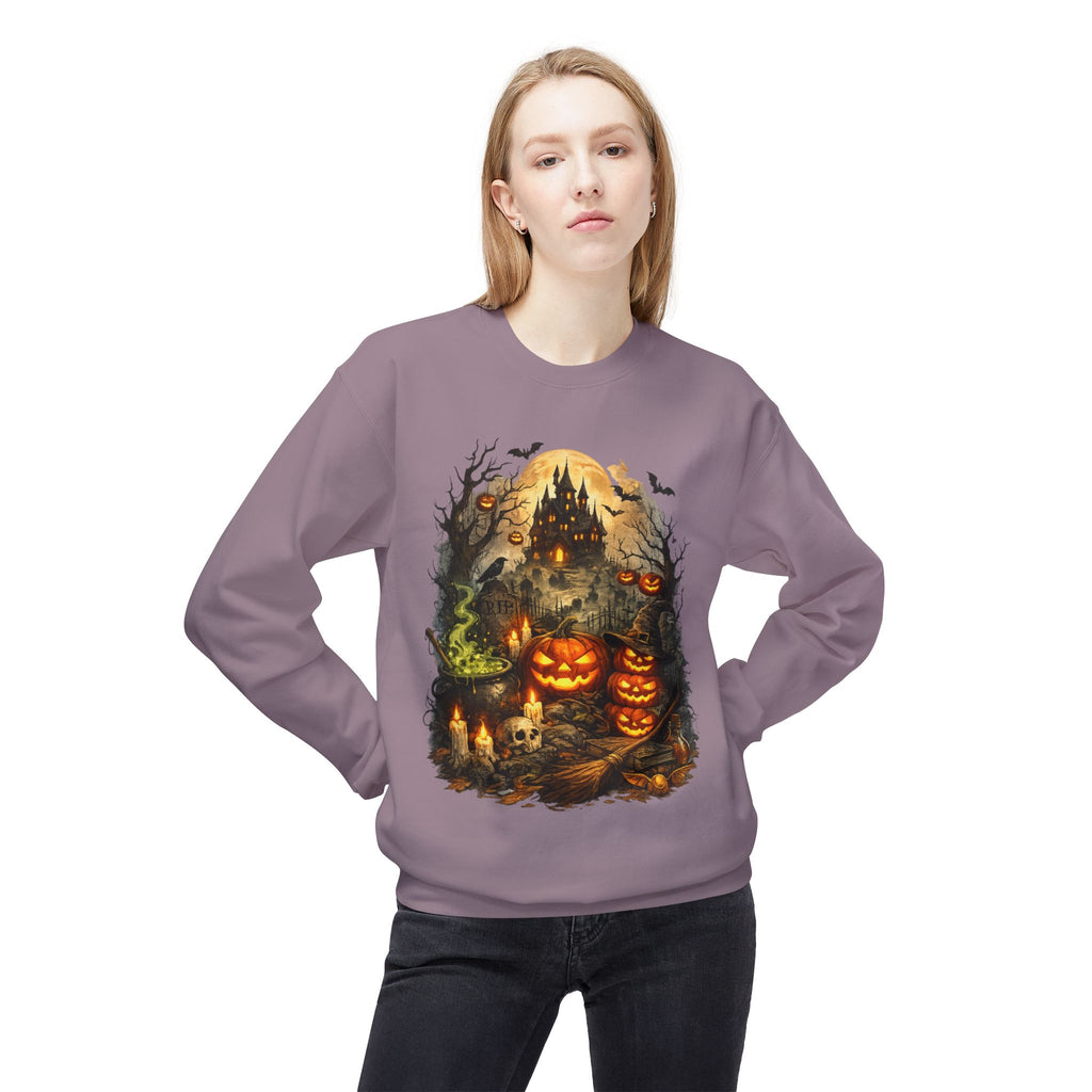 Halloween Haunted Pumpkin Crewneck Sweatshirt