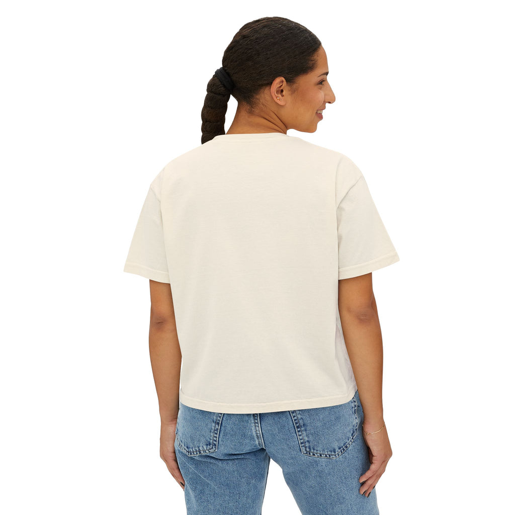 Soccer Mama Boxy Tee — Women's Soccer Mom Shirt with Heart Soccer Ball
