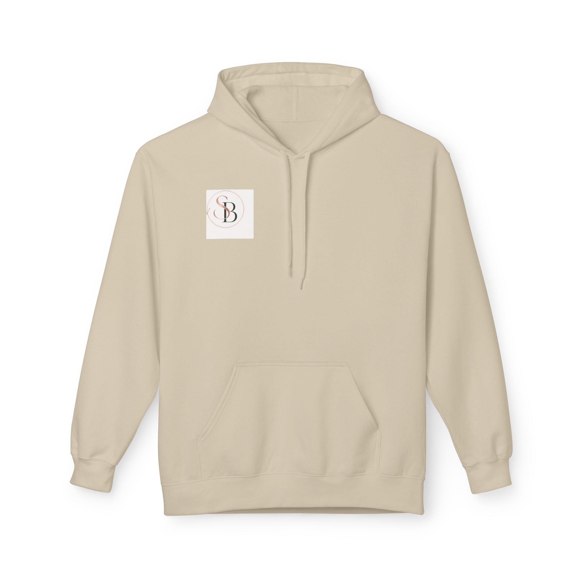 Monogram SB Minimal Logo Hoodie – Elegant Rose Gold Initials Pullover
