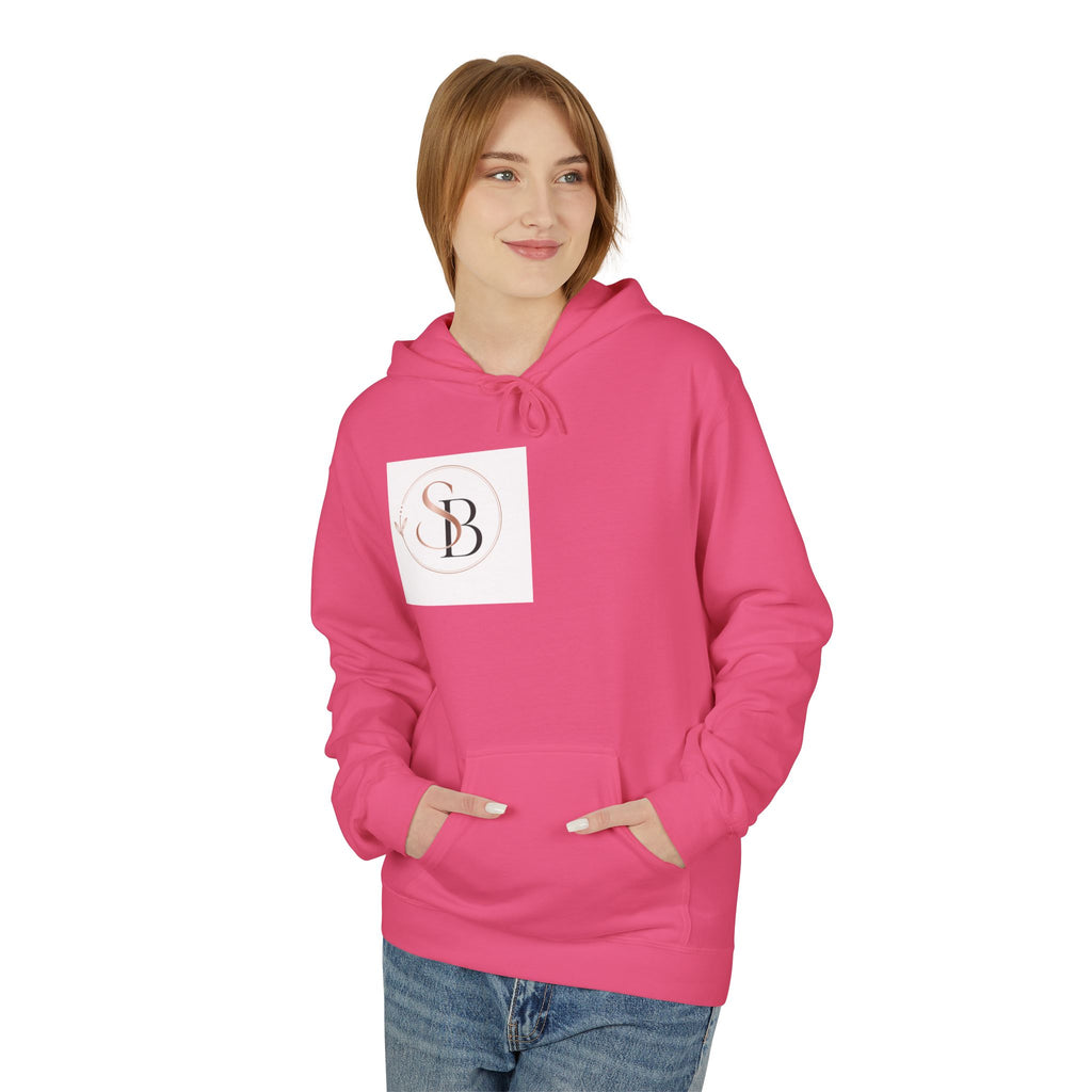 Monogram SB Minimal Logo Hoodie – Elegant Rose Gold Initials Pullover
