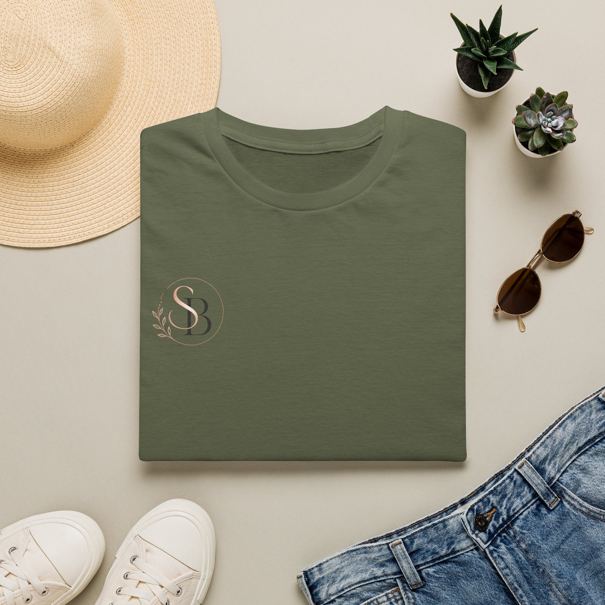 Minimal Monogram T-Shirt — Elegant 'B' Initial Tee