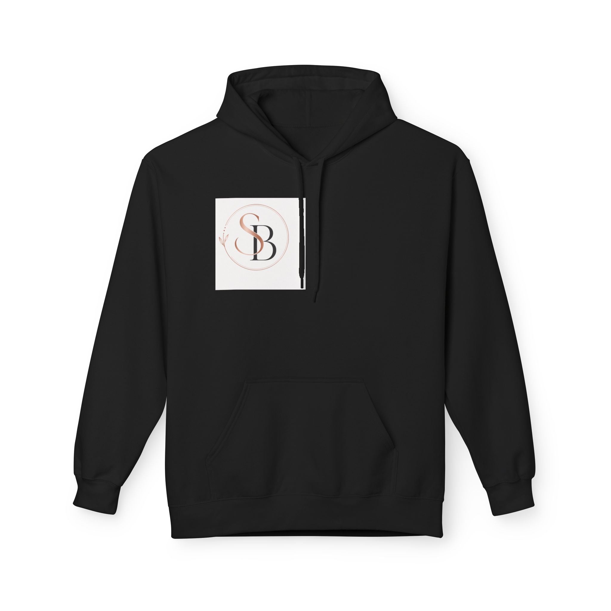 Monogram SB Minimal Logo Hoodie – Elegant Rose Gold Initials Pullover