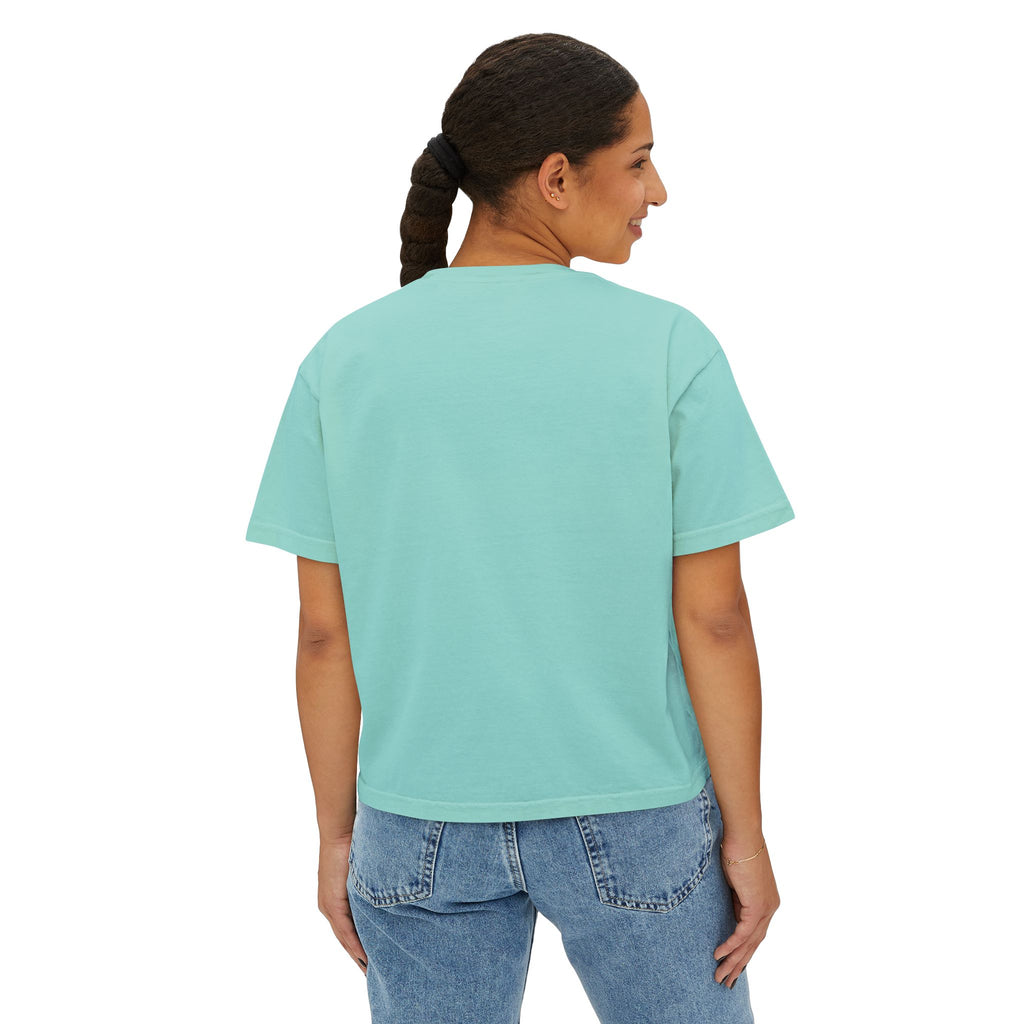 Soccer Mama Boxy Tee — Women's Soccer Mom Shirt with Heart Soccer Ball