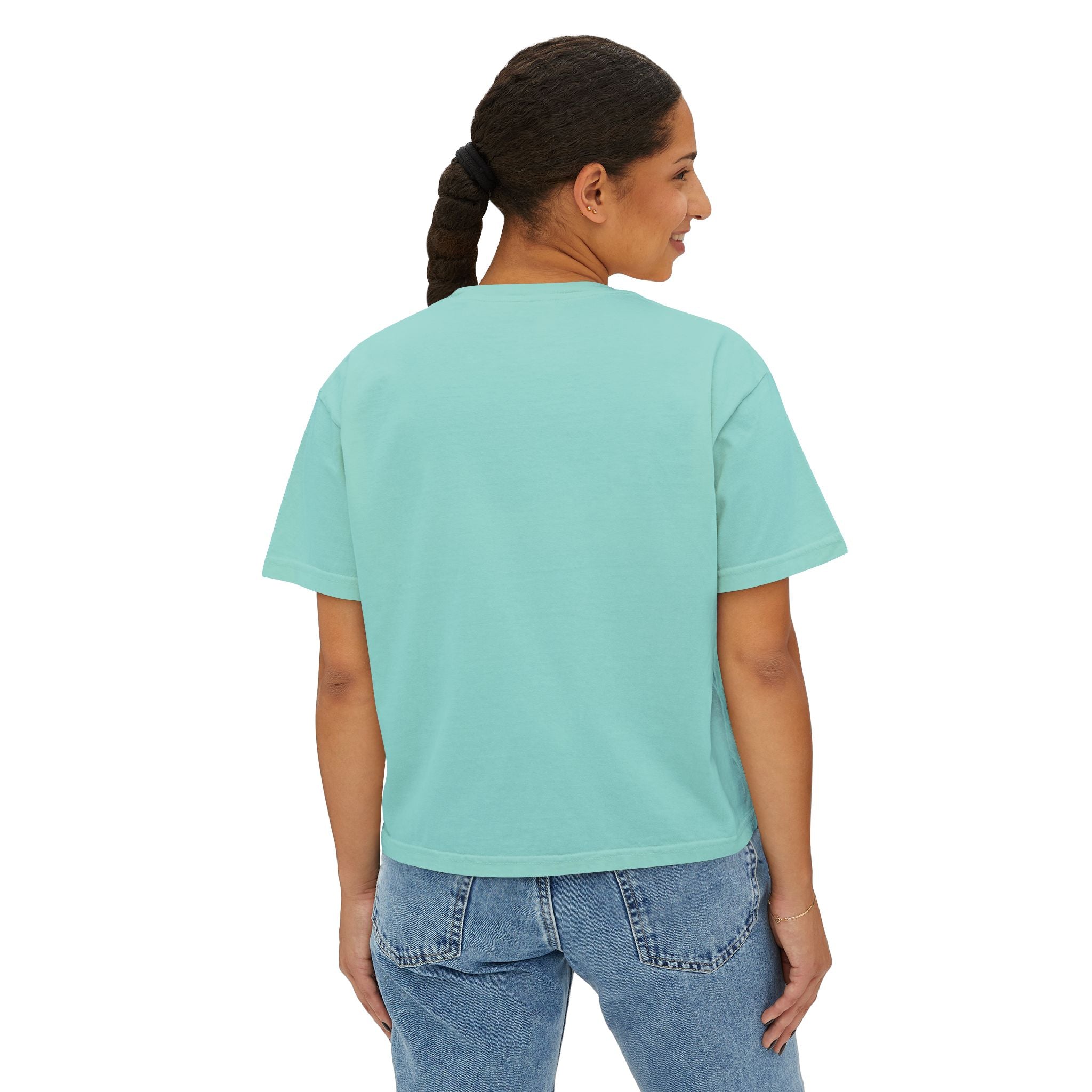 Soccer Mama Boxy Tee — Women's Soccer Mom Shirt with Heart Soccer Ball