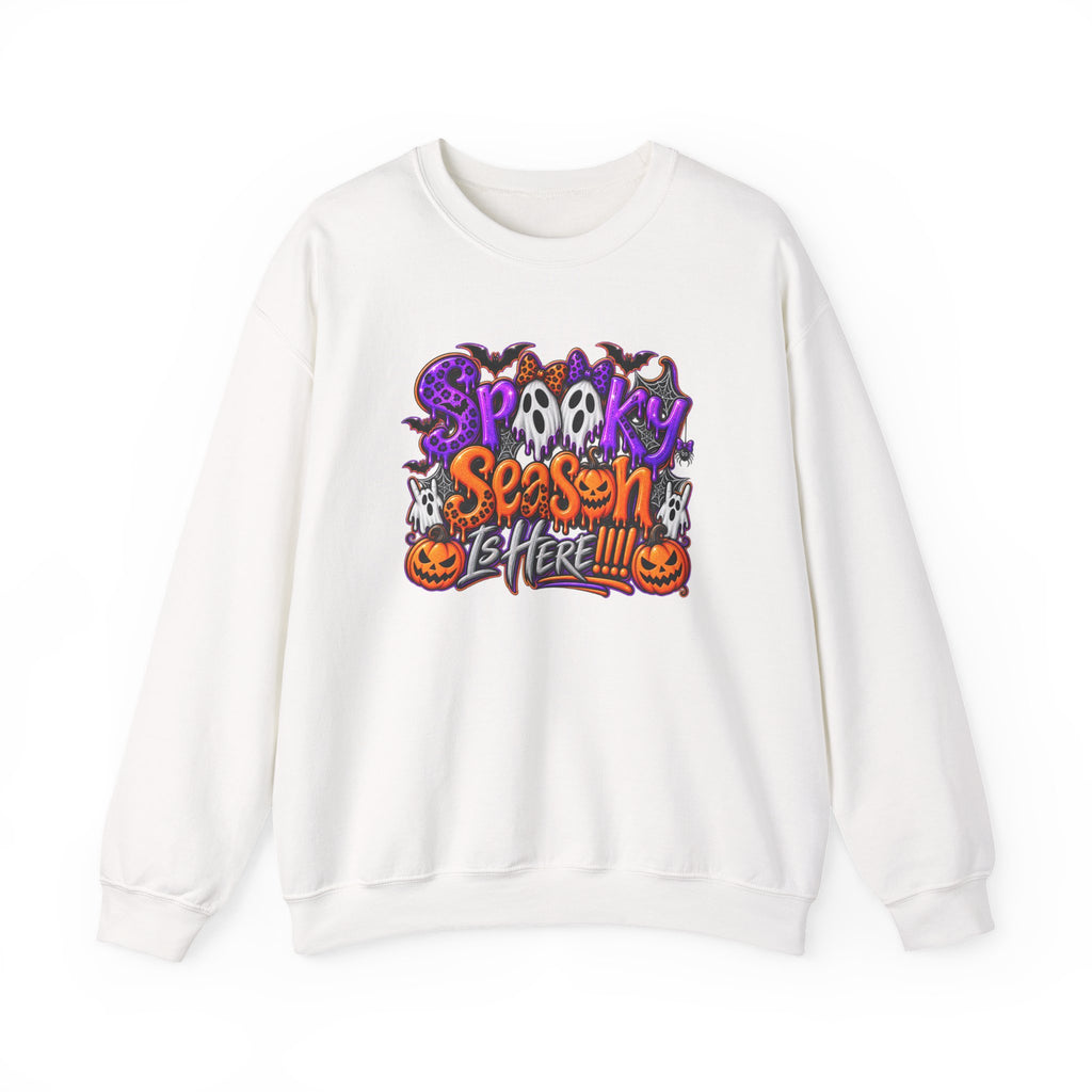 Spooky Season Crewneck Sweatshirt — Halloween Graphic "Spooky Season Is Here"