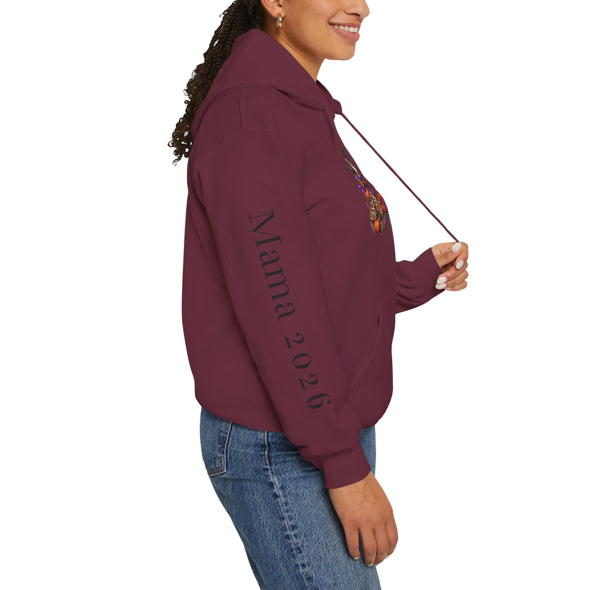 Halloween Mama Hoodie — Cute Spooky Pumpkin & Cat Graphic Sweatshirt (Mama 2026)
