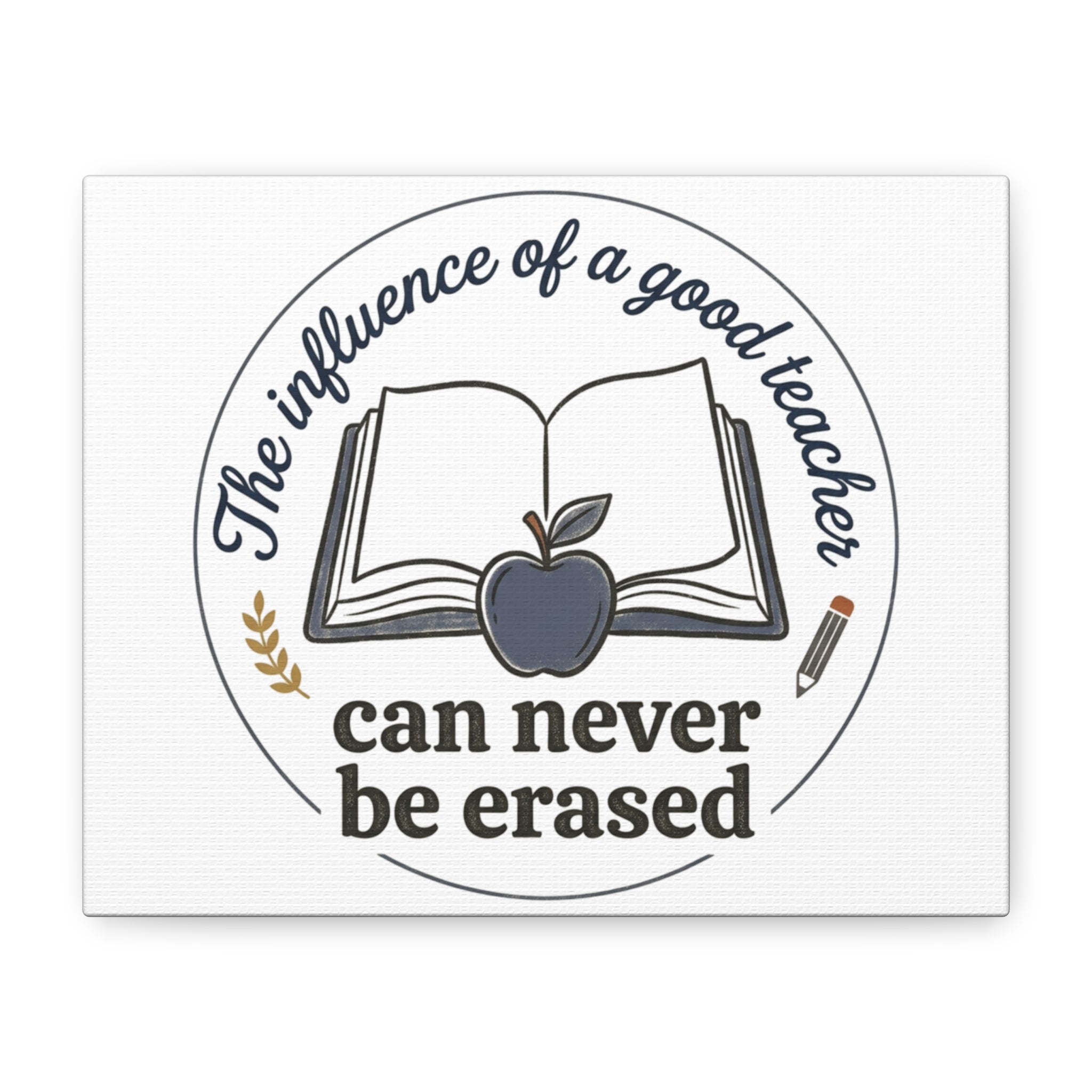 Canvas Wall Art – “The Influence of a Good Teacher Can Never Be Erased”