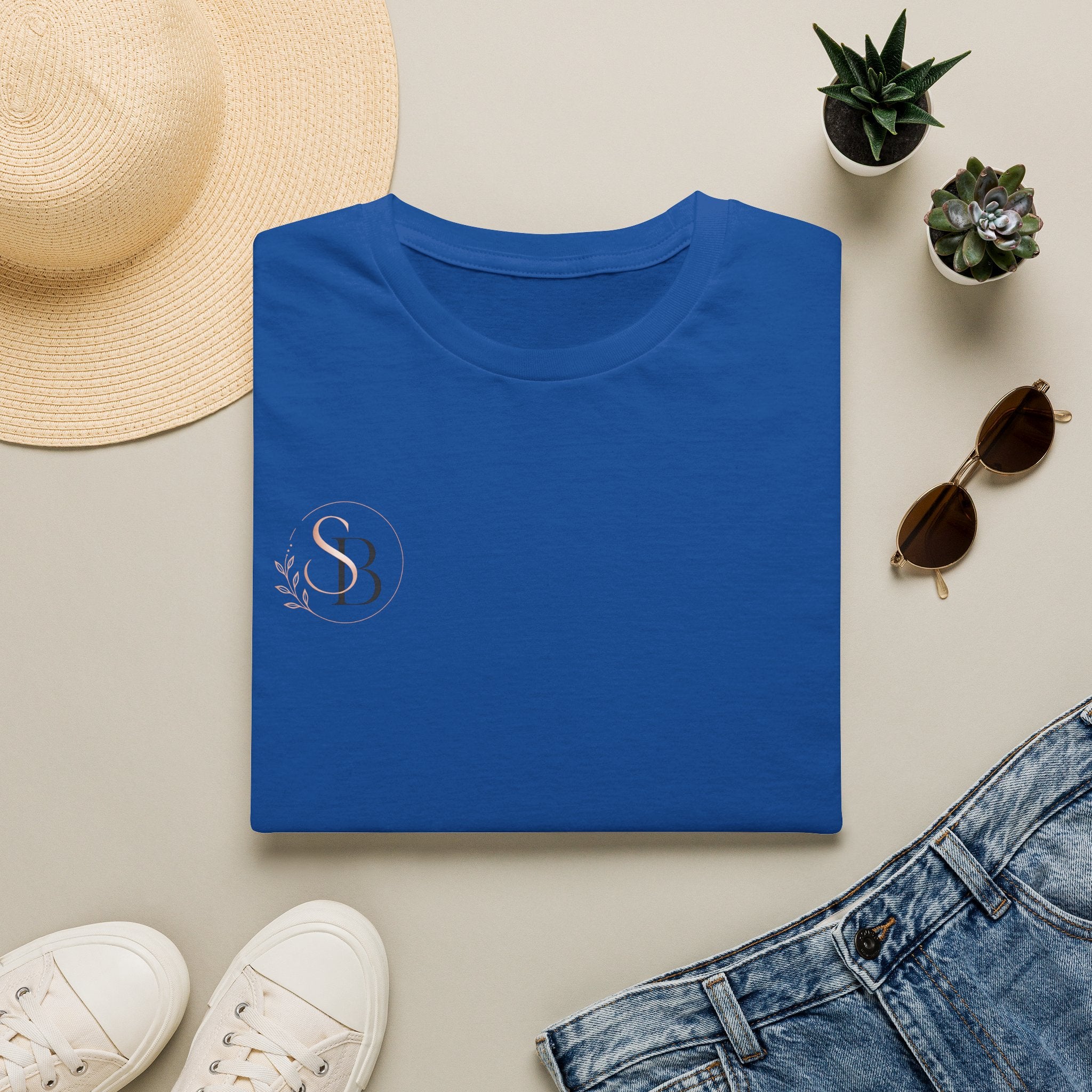 Minimal Monogram T-Shirt — Elegant 'B' Initial Tee