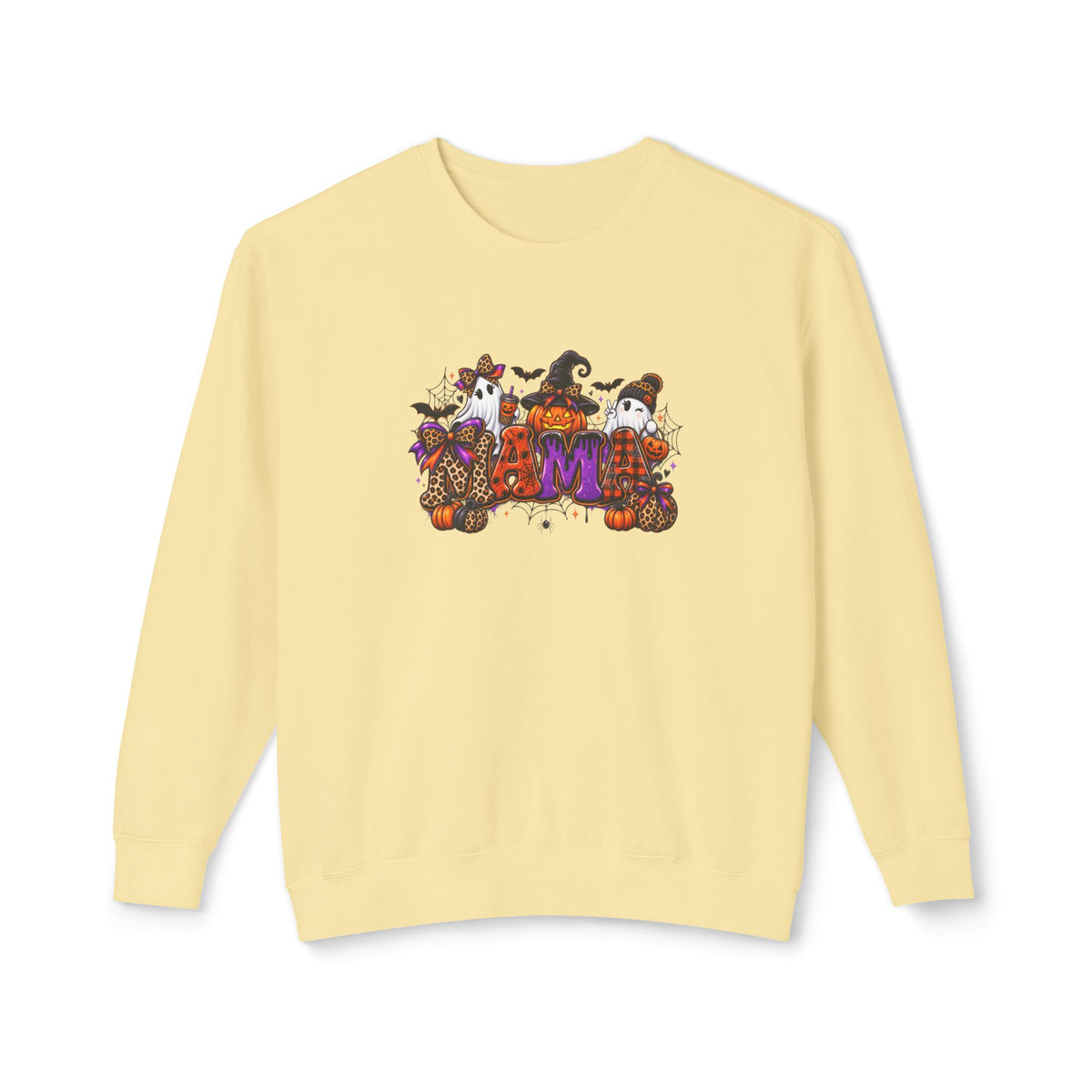 Halloween Mom Crewneck Sweatshirt — Cute Pumpkin Witch Cats Autumn Graphic