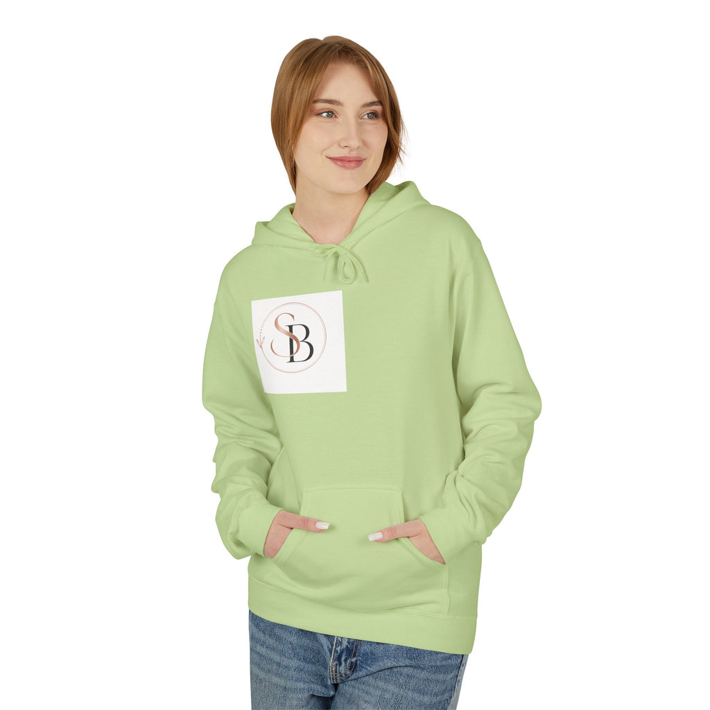 Monogram SB Minimal Logo Hoodie – Elegant Rose Gold Initials Pullover