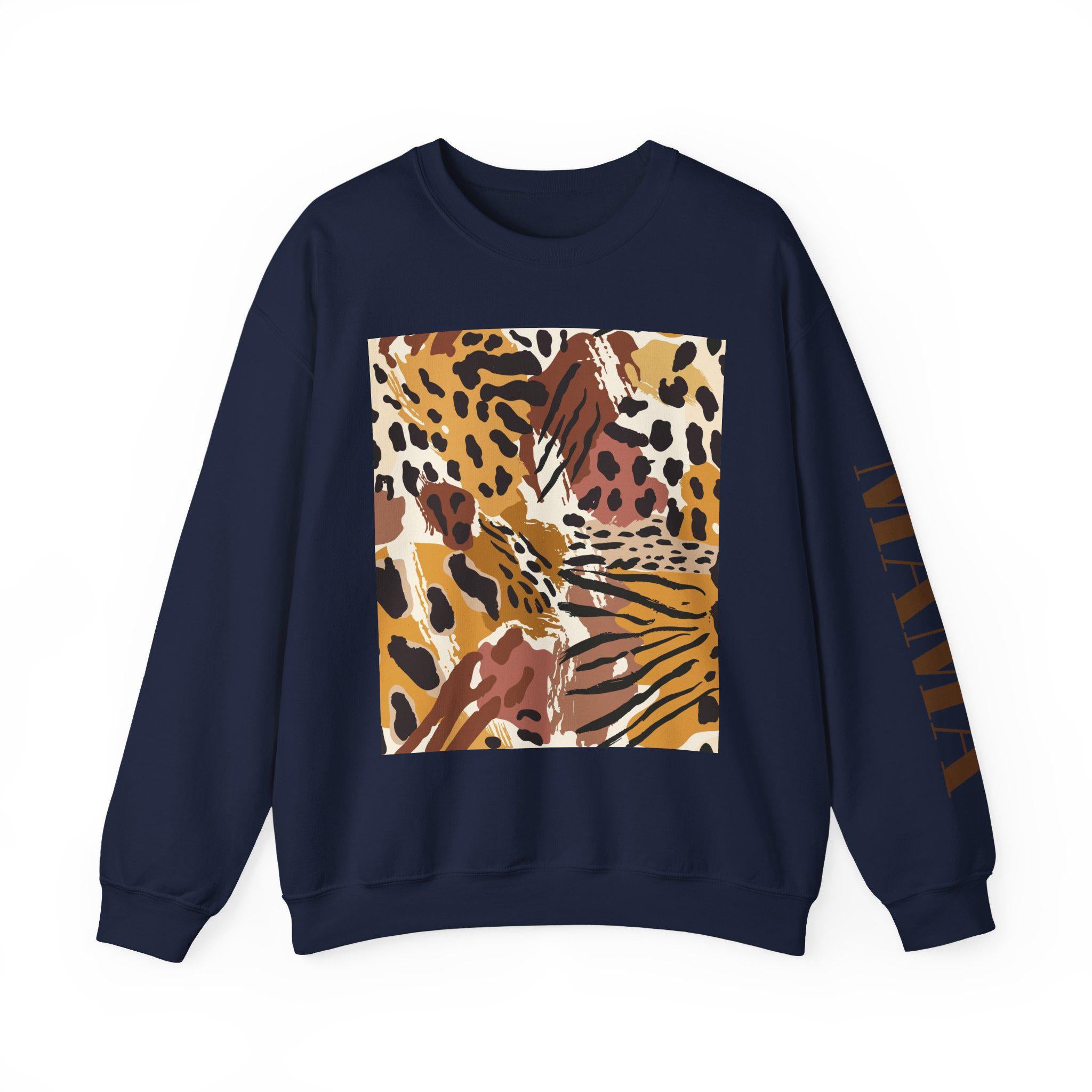 Leopard Tropical Print Sweatshirt | Animal Print Crewneck