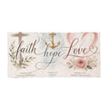Faith Hope Love Beach Towel: Christian Anchor Cross Floral Design