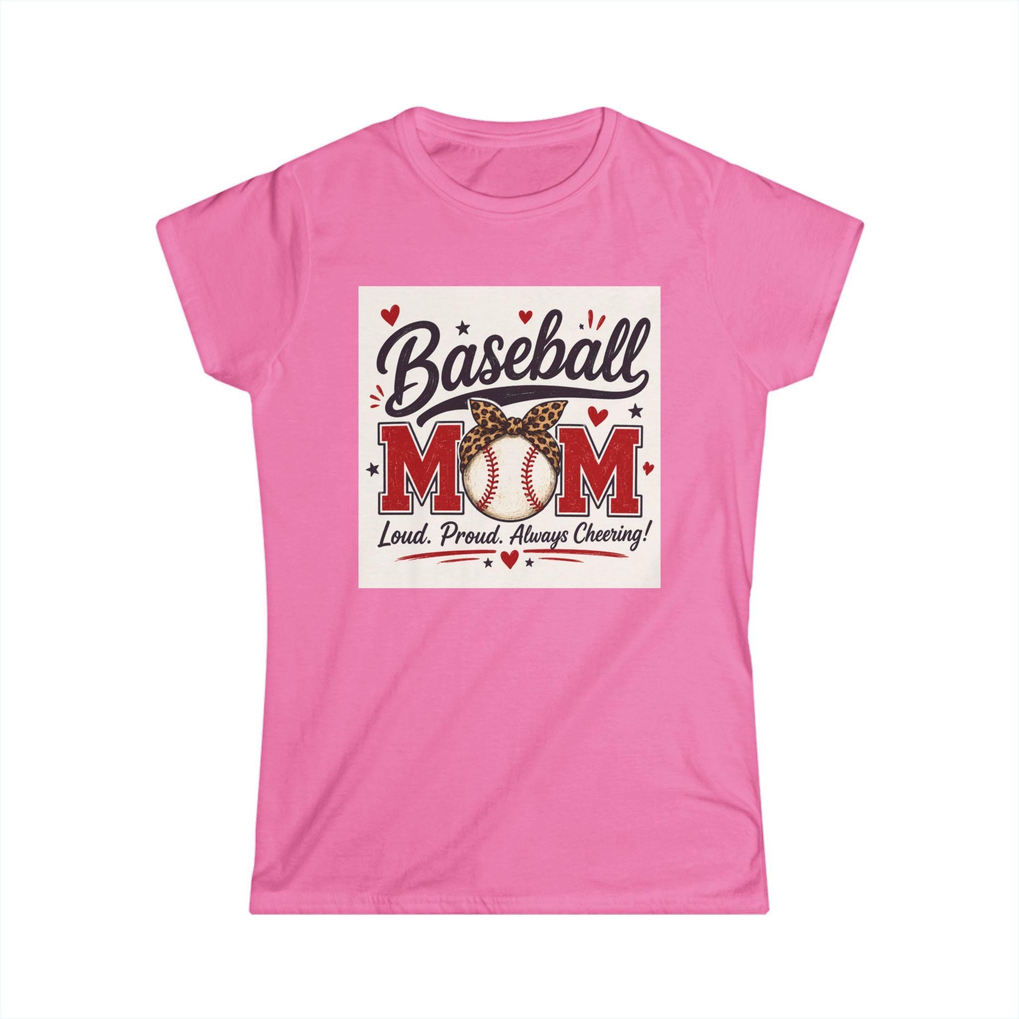 Baseball Mom tee | Loud Proud Always Cheering, baseball graphic