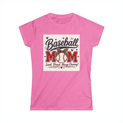 Baseball Mom tee | Loud Proud Always Cheering, baseball graphic