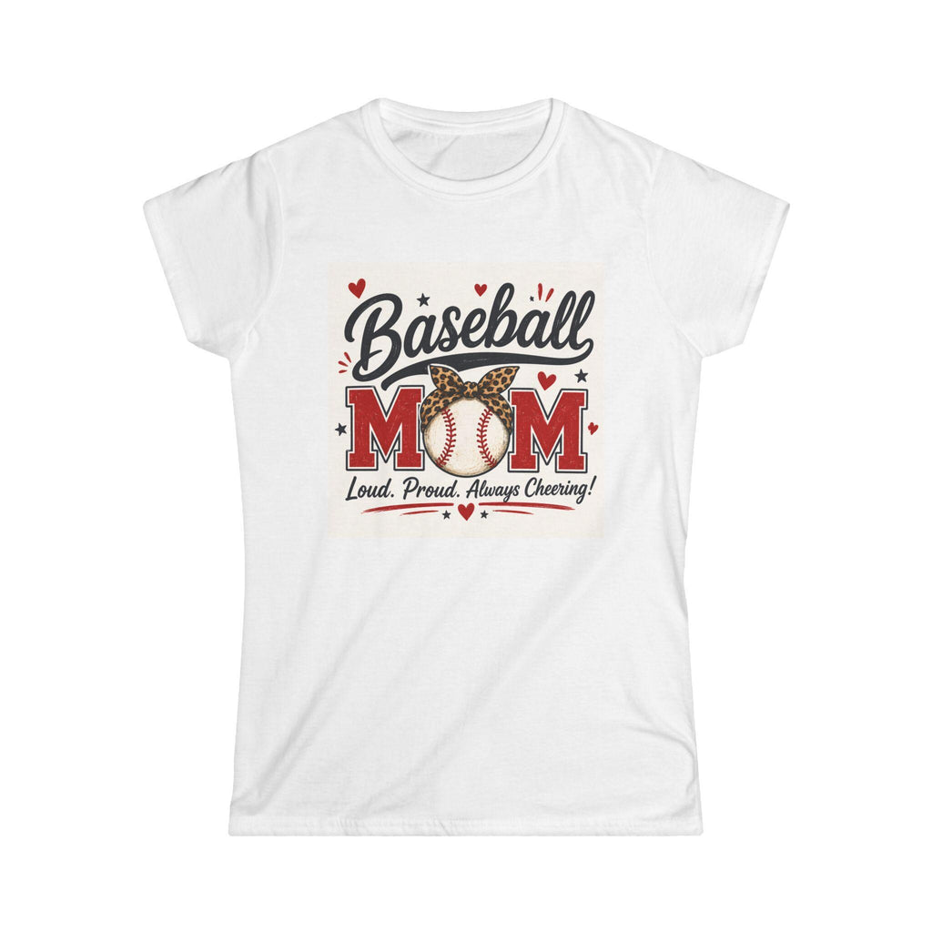 Baseball Mom tee | Loud Proud Always Cheering, baseball graphic