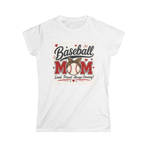 Baseball Mom tee | Loud Proud Always Cheering, baseball graphic