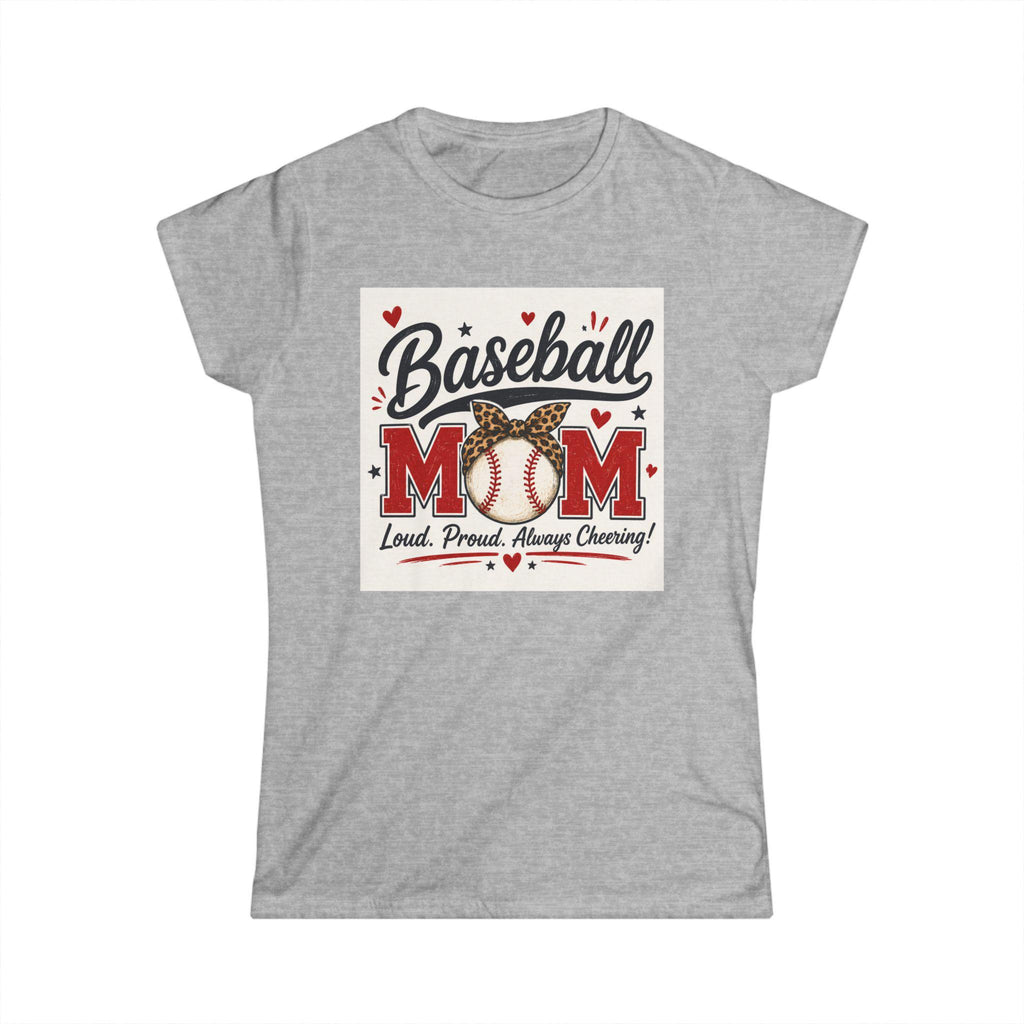 Baseball Mom tee | Loud Proud Always Cheering, baseball graphic