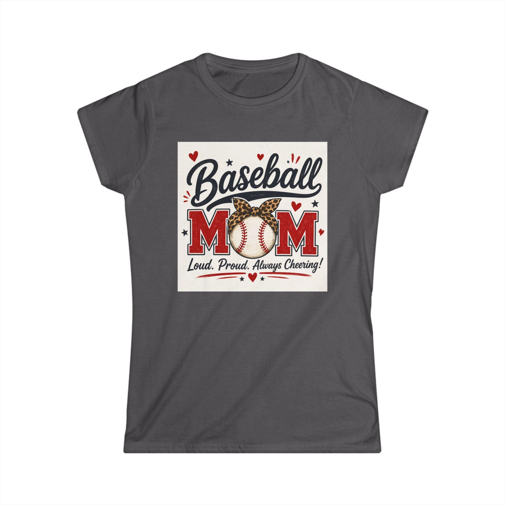 Baseball Mom tee | Loud Proud Always Cheering, baseball graphic