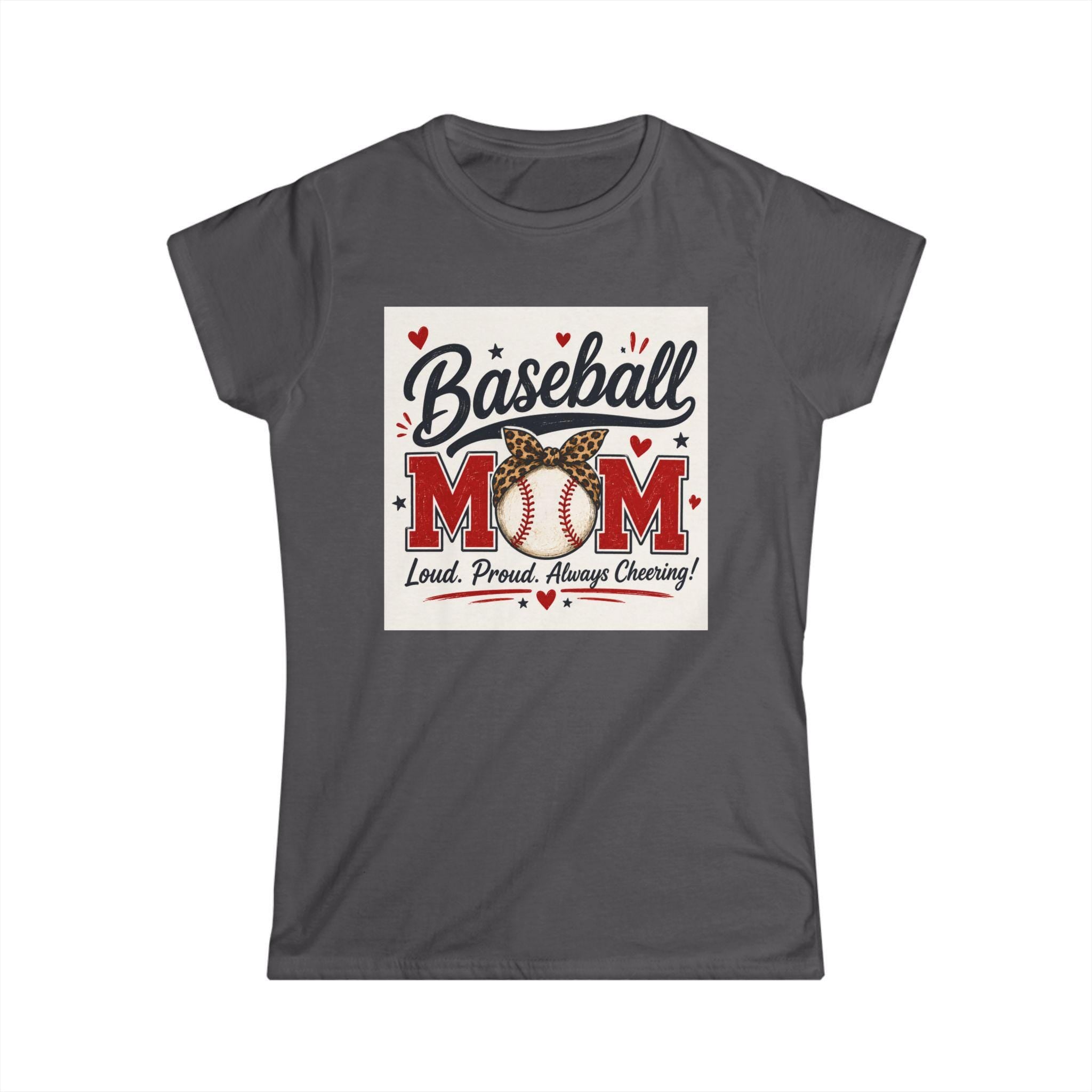 Baseball Mom tee | Loud Proud Always Cheering, baseball graphic