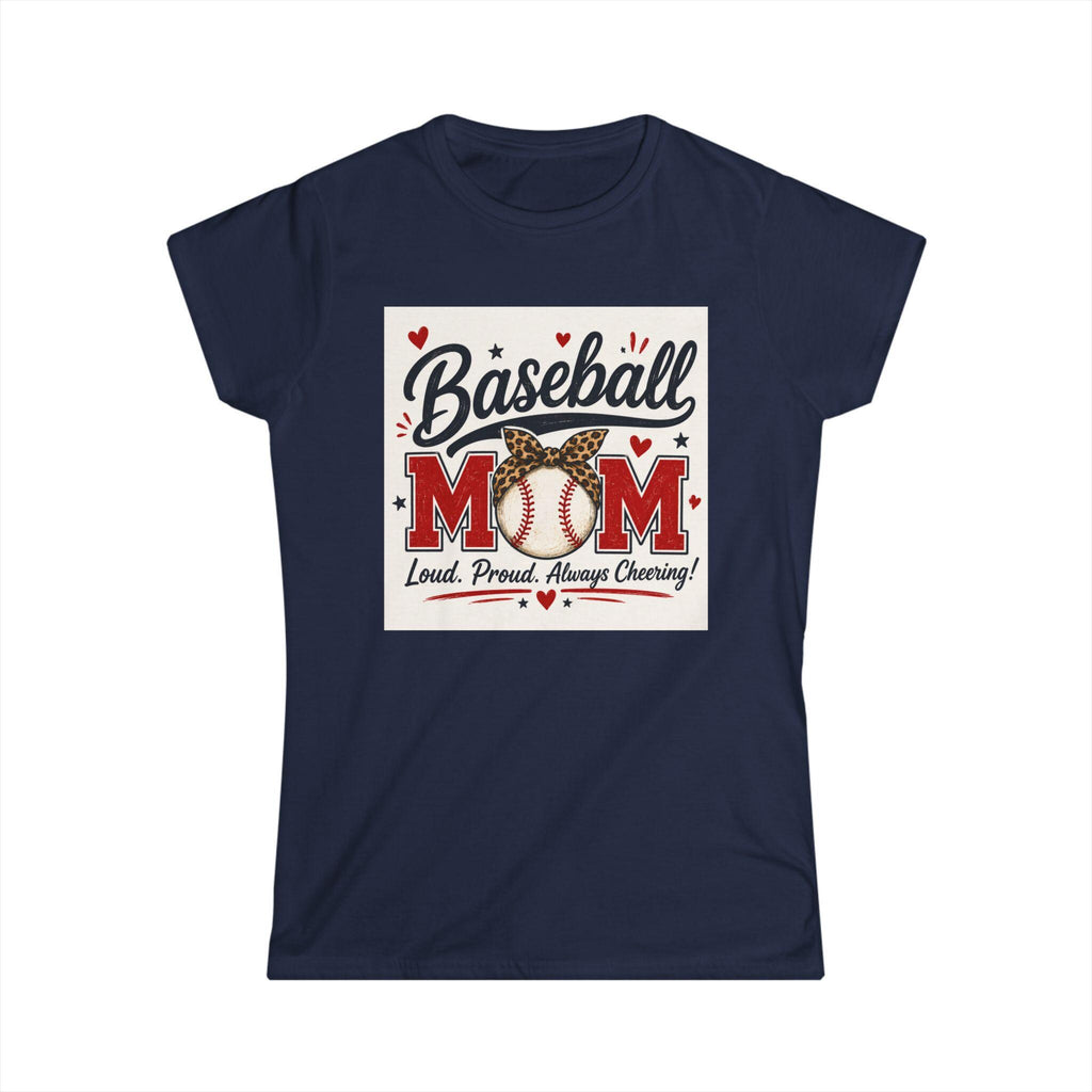 Baseball Mom tee | Loud Proud Always Cheering, baseball graphic